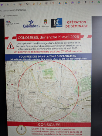 Le fameux périmètre d'évacuation.